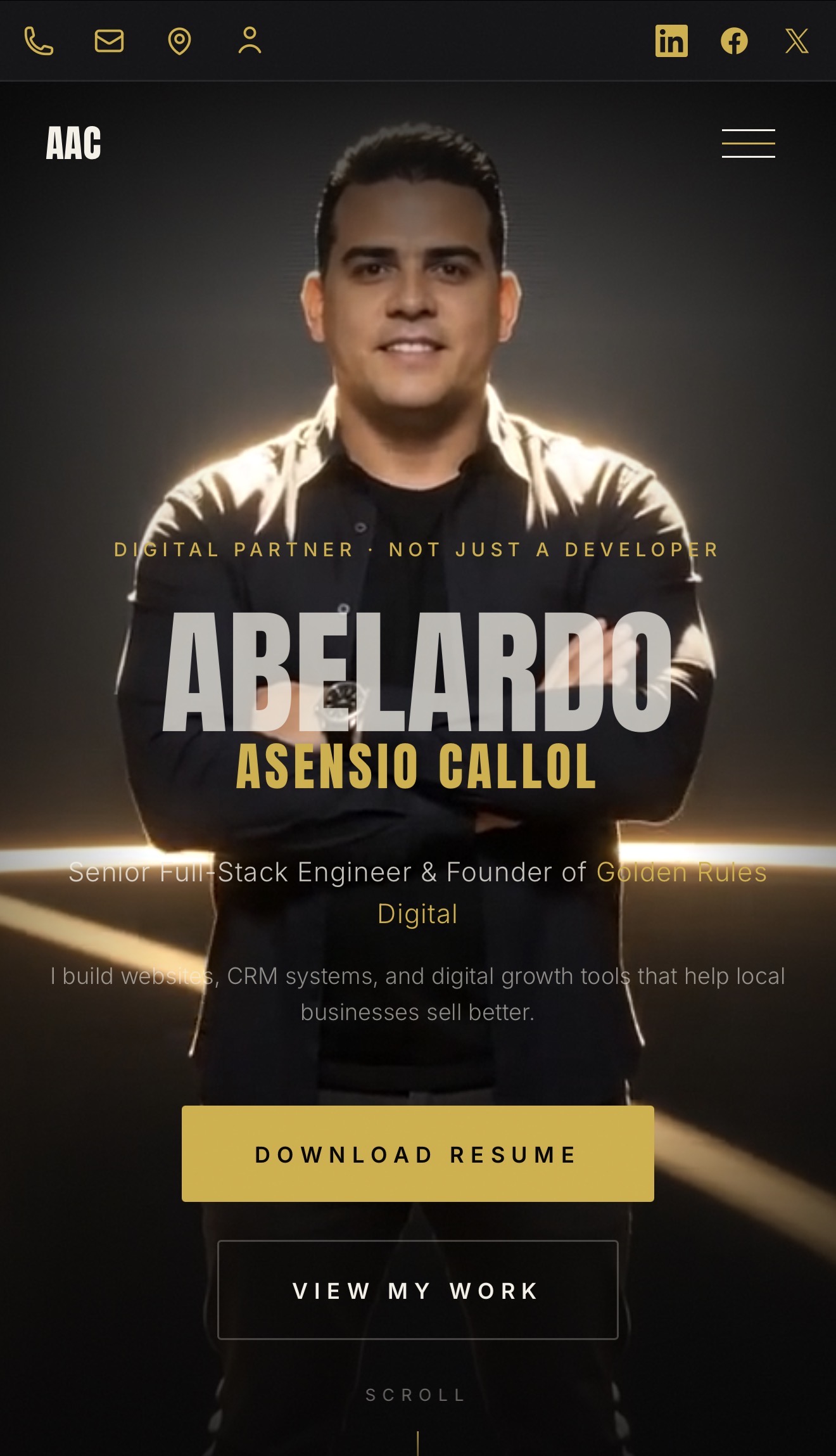Proyecto digital desarrollado para Asensio Callol Portfolio
