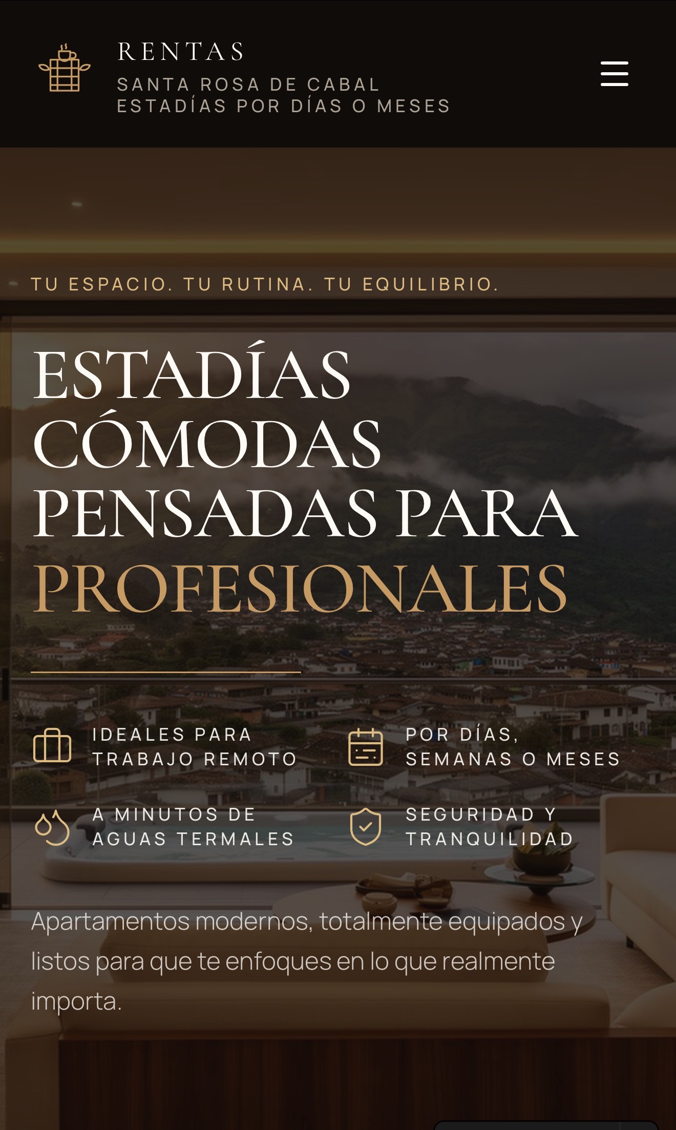 Proyecto digital desarrollado para Rentas Santa Rosa de Cabal